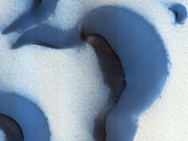 Dunas de areia perto do Polo Norte, em Marte - Sputnik Brasil