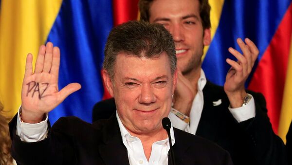 Presidente da Colômbia, Juan Manuel Santos recebe o Prêmio Nobel da Paz 2016 - Sputnik Brasil