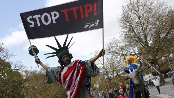 Protesto contra TTIP - Sputnik Brasil