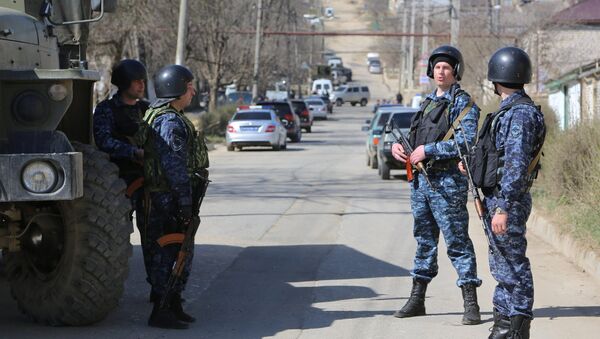 Police officers during a raid in Dagestan. File photo - Sputnik Brasil