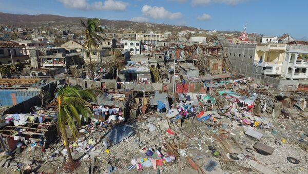 Aerial view of damages in small village of Casanette near Baumond, Haiti on October 8, 2016 after Hurricane Matthew passed the area. - Sputnik Brasil