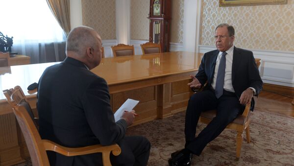 Entrevista do ministro das relações exteriores da Rússia Sergei Lavrov ao diretor-geral da agência Rossya Segodnya Dmitry Kisilev - Sputnik Brasil