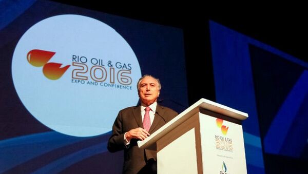 Presidente Michel Temer na abertura da Conferência Rio Oil & Gas 2016 no Rio - Sputnik Brasil