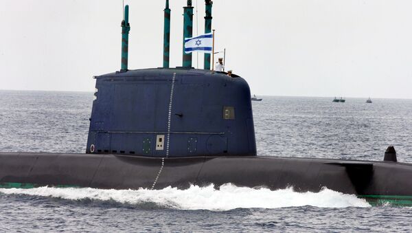 Submarino israelense da classe Dolphin (foto de arquivo) - Sputnik Brasil