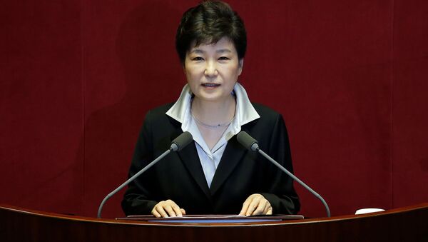 A presidente sul-coreana Park Geun-hye  em 24 de outubro de 2016 - Sputnik Brasil