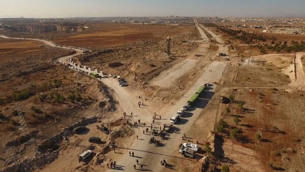 Estrada Castello, onde foi organizado um dos corredores humanitários de Aleppo - Sputnik Brasil