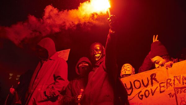 Manifestação do grupo Anonymous em Londres, 05.11.2016 - Sputnik Brasil