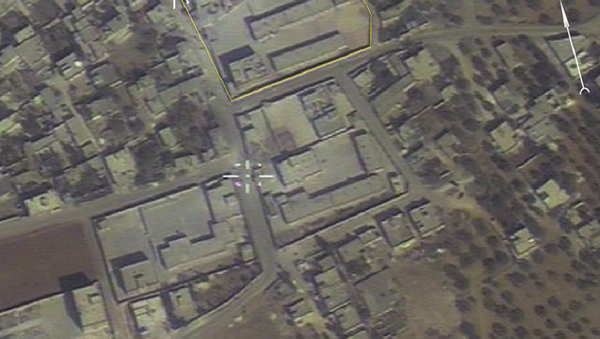 Imagem do drone russo tirada na povoação de Hass na província síria de Idlib - Sputnik Brasil