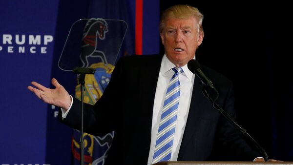Republican US presidential nominee Donald Trump delivers remarks at a campaign event in Gettysburg, Pennsylvania, U.S. October 22, 2016. - Sputnik Brasil