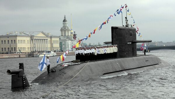 Submarino diesel-elétrico Sankt Peterburg, da Frota do Norte da Rússia - Sputnik Brasil