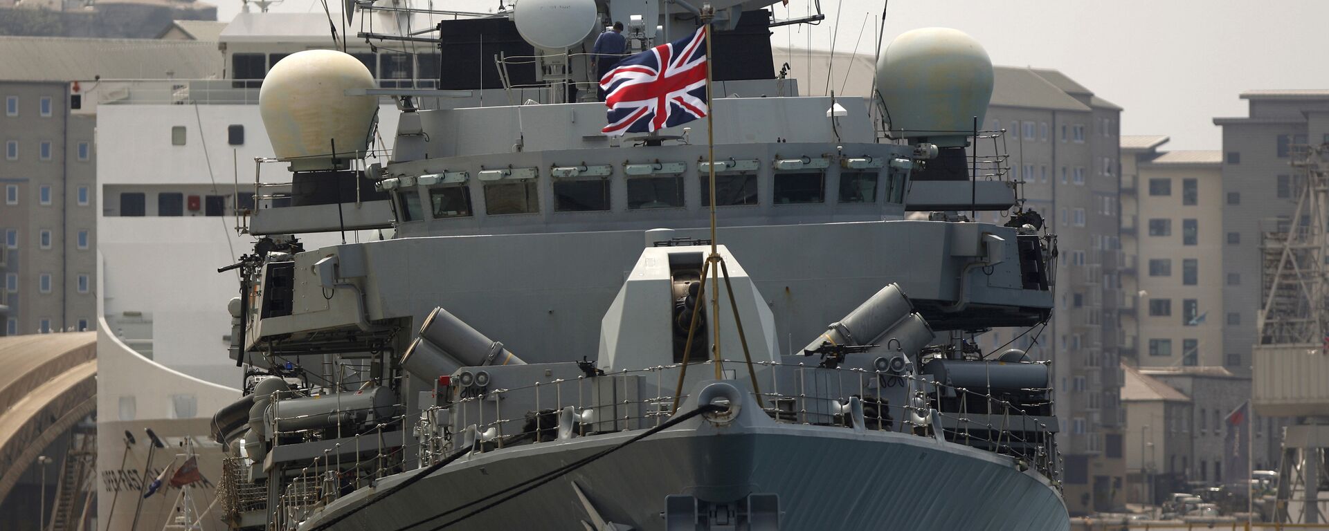 O navio de guerra britânico HMS Westminster ancorado em Gibraltar, 19 de agosto de 2013 - Sputnik Brasil, 1920, 26.12.2021