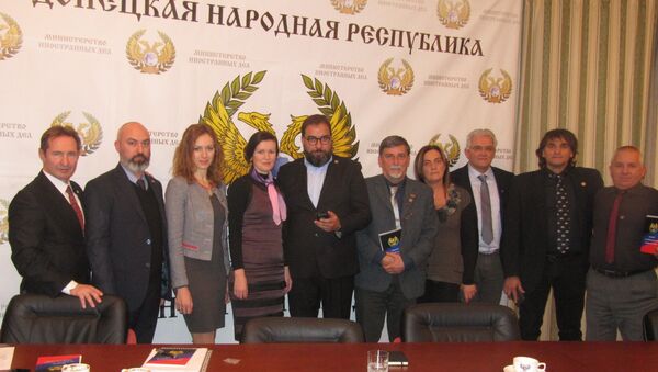 A delegação dos empreendedores italianos em Donetsk - Sputnik Brasil