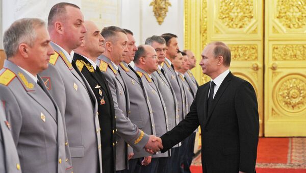 Encontro do presidente da Rússia Vladimir Putin com oficiais superior e procuradores no Kremlin - Sputnik Brasil