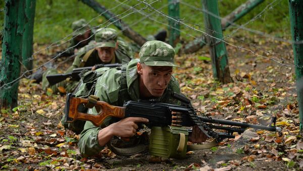 Os agentes secretos das tropas russa durante os exercícios realizados na região do Cáucaso - Sputnik Brasil