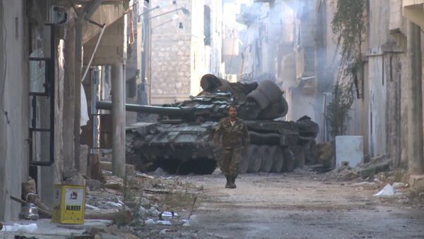 Exército sírio toma bairro de Meisar, em Aleppo Oriental - Sputnik Brasil