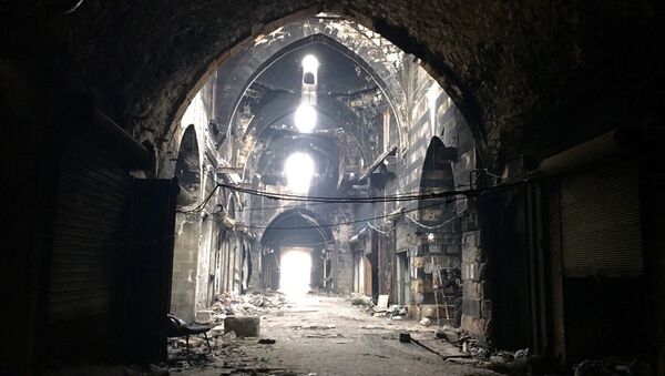 Instalações antigas de um mercado no centro histórico de Aleppo (foto de arquivo) - Sputnik Brasil