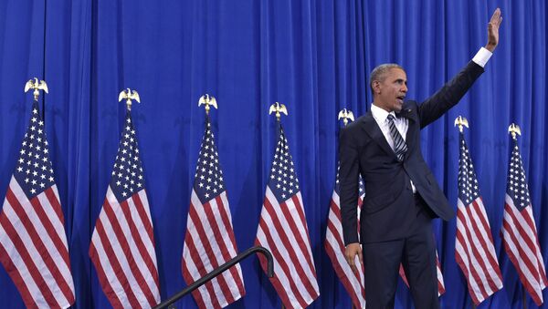 Presidente dos EUA, Barack Obama, depois do discurso na base aérea de MacDill, Tampa, Florida, 6 de dezembro de 2016 - Sputnik Brasil