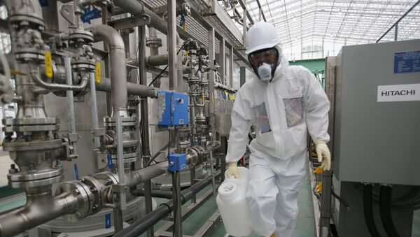 Trabalhador da TEPCO na usina nuclear de Fukushima - Sputnik Brasil