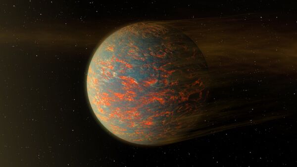 Esta ilustração mostra como poderá ser o exoplaneta 55 Cancri, que é quase duas vezes maior do que a Terra - Sputnik Brasil
