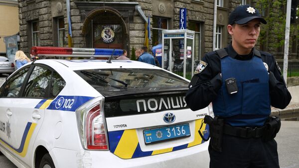 Policiais ucranianos em Kiev, Ucrânia (foto de arquivo) - Sputnik Brasil