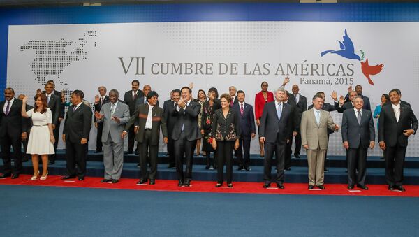 Foto oficial dos presidentes da 7ª Cúpula das Américas - Sputnik Brasil