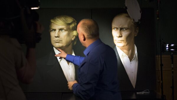 Retrato com Vladimir Putin e Donald Trump - Sputnik Brasil