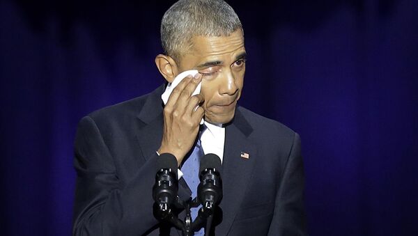 Overdose de emoção: Obama se despede da 'América' - Sputnik Brasil