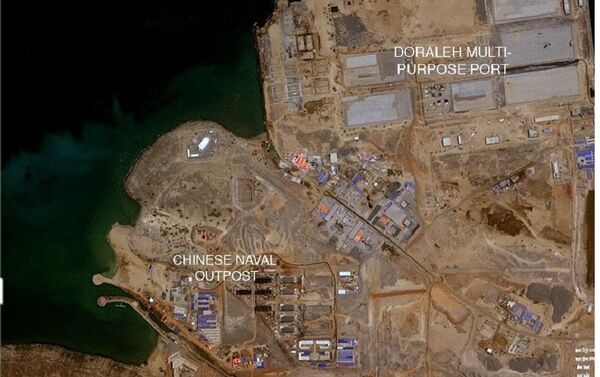 Mapa de Djibouti no local da construção da base militar da China - Sputnik Brasil