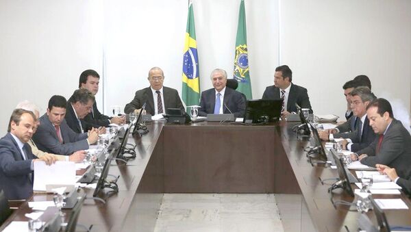 O presidente Michel Temer coordena reunião do Núcleo de Infraestrutura,no Palácio do Planalto - Sputnik Brasil