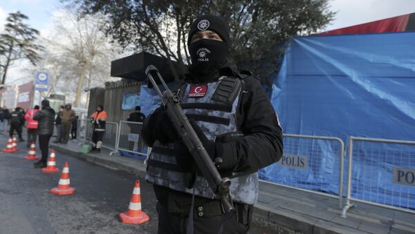 Polícial turco em Istambul (foto de arquivo) - Sputnik Brasil