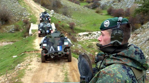 Soldados alemães operando na Bósnia como parte da missão da OTAN - Sputnik Brasil