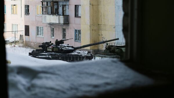 Tanque ucraniano na cidade de Avdeevka, Ucrânia - Sputnik Brasil