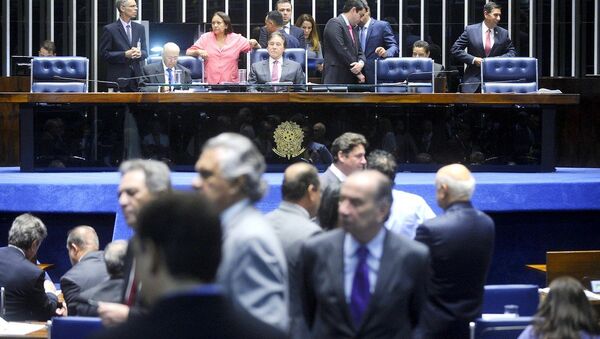 Plenário do Senado na sessão deliberativa extraordinária para votar indicação de Alexandre de Moraes para ser ministro STF - Sputnik Brasil
