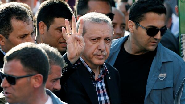 O presidente da Turquia Recep Tayyip Erdogan - Sputnik Brasil