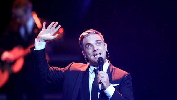 Robbie Williams durante show na Alemanha (foto de Arquivo) - Sputnik Brasil