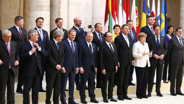 Líderes europeus em Roma, 25 de março de 2017 - Sputnik Brasil