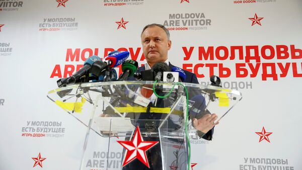 Igor Dodon em conversa com jornalistas após ser eleito presidente da Moldávia. Chisinau, 14 de novembro de 2016 - Sputnik Brasil