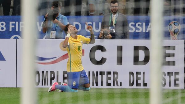 Partida entre Brasil x Paraguai pelas Eliminatorias da Copa do Mundo 2018 na Arena Corinthians - Sputnik Brasil