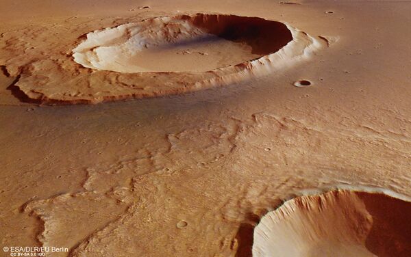 Imagens impressionante de rastros da catástrofe que afetou Marte 3.500 milhões de anos atrás. A forte inundação criou um canal de 3.000 quilômetros de longitude e de 25 quilômetros de largura - Sputnik Brasil