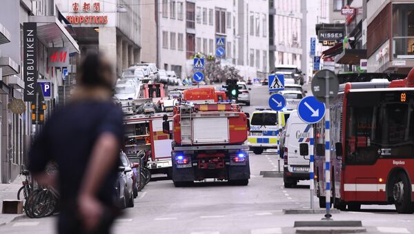 Serviços de emergência no local do acidente em Estocolmo (foto de arquivo) - Sputnik Brasil