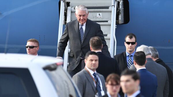 United States Secretary of State Rex Tillerson at Vnukovo-2 Airport - Sputnik Brasil