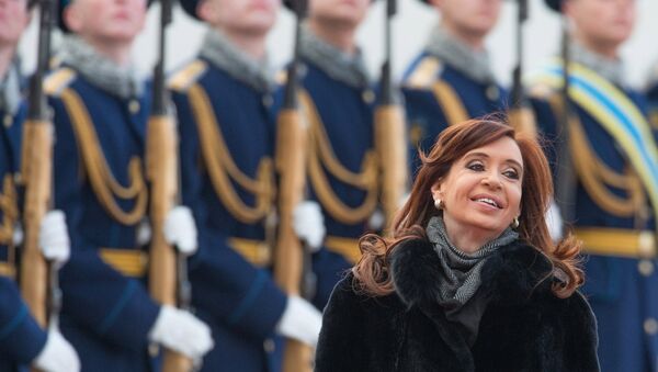 Presidente da Argentina, Cristina Fernández de Kirchner, chegou a Moscou em 21 de abril de 2015 - Sputnik Brasil