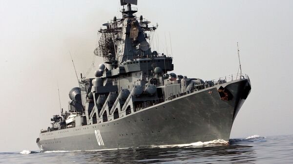 Cruzador russo de mísseis guiados Varyag da Frota do Pacífico - Sputnik Brasil
