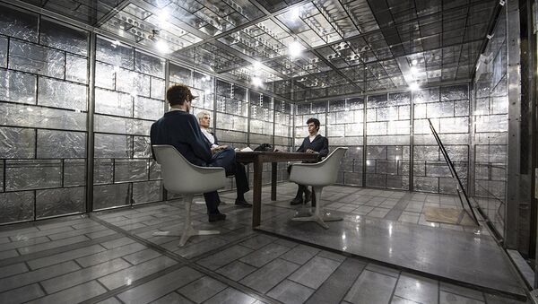A sala de vidro – o lugar onde se realizavam reuniões secretas na ex-embaixada dos EUA em Teerã - Sputnik Brasil