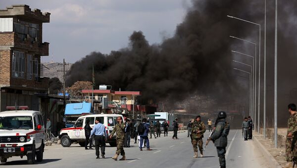Explosão em Cabul, no Afeganistão, em março de 2017 - Sputnik Brasil