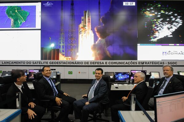 Transmissão do Lançamento do Satélite Geoestacionário de Defesa e Comunicações Estratégicas – SGDC. - Sputnik Brasil
