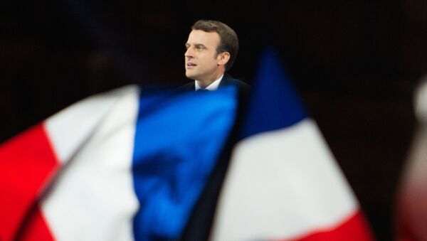 Emmanuel Macron, recém-eleito presidente da França - Sputnik Brasil