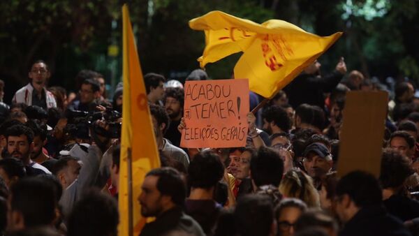 Protesto contra Temer - Sputnik Brasil