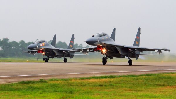 Caças Su-30 da Força Aérea chinesa (foto de arquivo)  - Sputnik Brasil