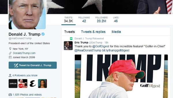 Donald Trump Twitter account - Sputnik Brasil